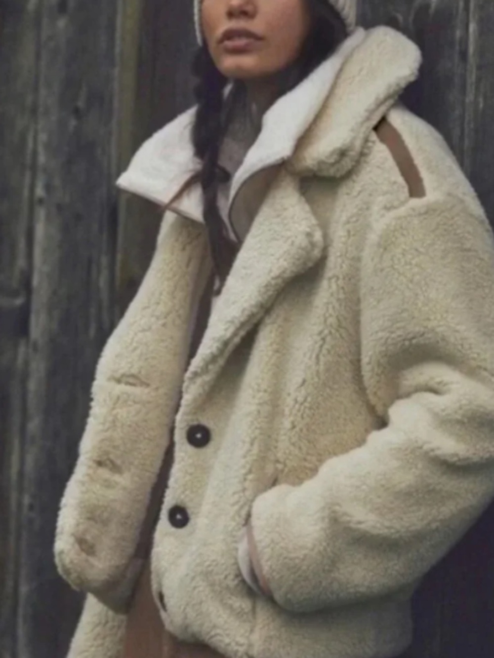 Free People Joplin Cozy Sherpa Coat Medium